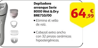 Oferta de Orva - Depiladora Arranque Serie 8000 Wet & Dry Bre710/00 por 64,99€ en Alcampo