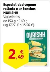 Oferta de Nurishh - Especialidad Vegana Rallada O En Lonchas por 2,49€ en Alcampo