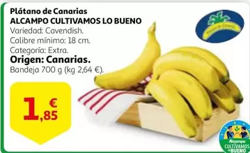 Oferta de Alcampo - Plátano De Canarias por 1,85€ en Alcampo