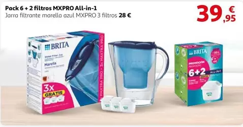 Oferta de Brita - Pack 6 + 2 Filtros Mxpro All-in-1 por 39,95€ en Alcampo