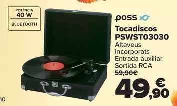 Oferta de Poss - Tocadiscos PSWST03030 por 49,9€ en Carrefour