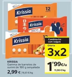 Oferta de Krissia - Gamma De Barretes De Surimi por 2,99€ en Caprabo