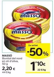 Oferta de Massó - Bonitol Del Nord En Oli D'oliva por 2,2€ en Caprabo