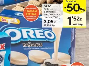 Oferta de Oreo - Galetes Banyades Amb Xocolata Blanca por 3,05€ en Caprabo