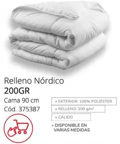 Oferta de Relleno Nórdico 200gr en Conforama