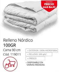 Oferta de Relleno Nórdico 100Gr en Conforama