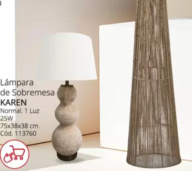 Oferta de Karen - Lámpara De Sobremesa en Conforama