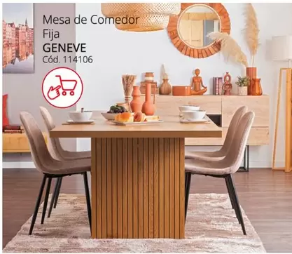 Oferta de Geneve Mesa De Comedor Fija en Conforama