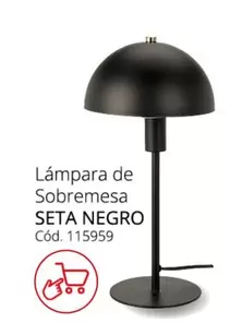 Oferta de Seta Negro - Lampara De Sobremesa en Conforama