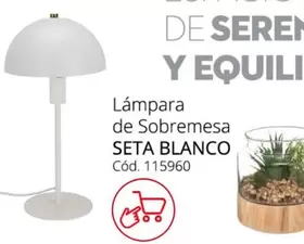 Oferta de Blanco - Seta  - Lampara De Sobremesa en Conforama