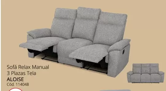 Oferta de Relax - Sola  Manual 3 Plazas Tela en Conforama