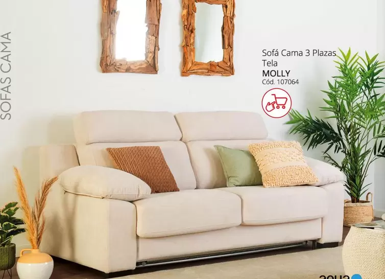 Oferta de Molly - Sola Cama 3 Plazas Tela en Conforama