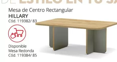 Oferta de Hillary - Mesa De Centro Rectangular en Conforama