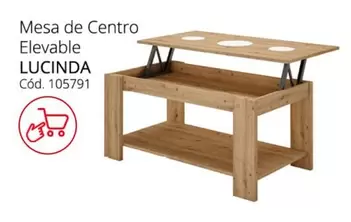 Oferta de Lucinda - Mesa De Centro Elevable en Conforama