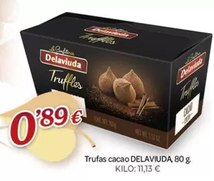 Oferta de Delaviuda - Trufas Cacao por 0,89€ en Alsara Supermercados