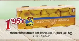 Oferta de Alsara - Melocoton Extra En Almibar por 1,95€ en Alsara Supermercados