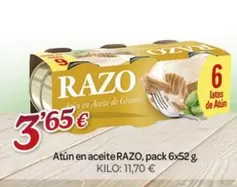 Oferta de Razo - Atún En Aceite por 3,65€ en Alsara Supermercados