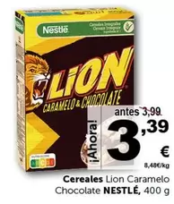 Oferta de Nestlé - Cereales Lion Caramelo Chocolate por 3,39€ en Masymas