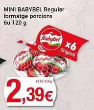 Oferta de Babybel - Mini Regular Formatge Porcions  por 2,39€ en Keisy