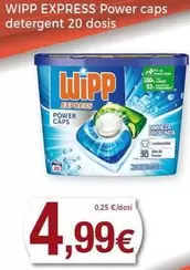 Oferta de WiPP Express - Power Caps Detergent  por 4,99€ en Keisy