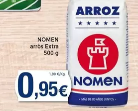 Oferta de Nomen - Arròs Extra por 0,95€ en Keisy