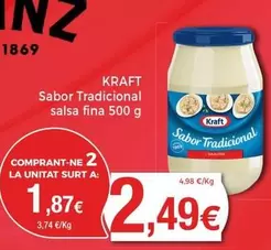 Oferta de Kraft - Sabor Tradicional Salsa Fina por 2,49€ en Keisy