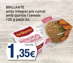 Oferta de Brillante -  Arròs Integral Pre Cuinat Amb Quinoa I Cereals por 1,35€ en Keisy