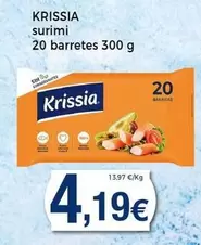 Oferta de Krissia - Surimi 20 Barretes por 4,19€ en Keisy