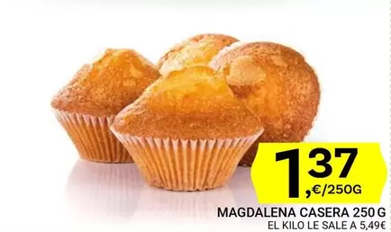 Oferta de Magdalena Casera por 1,37€ en Supermercados Dani