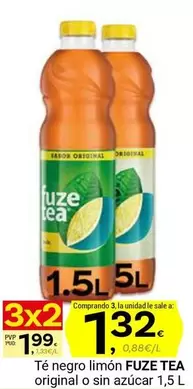 Oferta de Fuze Tea - Té Negro Limón Original O Sin Azucar por 1,99€ en Supermercados Dani