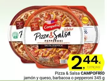 Oferta de Campofrío - Pizza & Salsa Jamon Y Queso, Barbacoa O Pepperoni por 2,44€ en Supermercados Dani