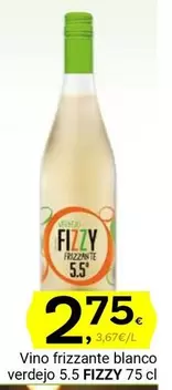 Oferta de Fizzy - 5.5  - Vino Frizzante Blanco Verdejo 5.5 por 2,75€ en Supermercados Dani