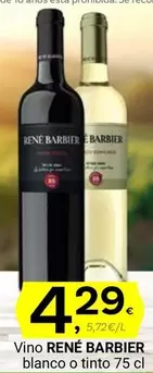 Oferta de René Barbier - Vino Blanco O Tinto por 4,29€ en Supermercados Dani