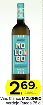 Oferta de Molongo - Vino Verdejo por 2,69€ en Supermercados Dani