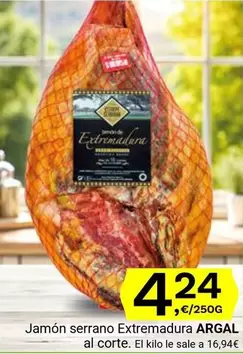 Oferta de Argal - Jamon Serrano Extremadura por 4,24€ en Supermercados Dani