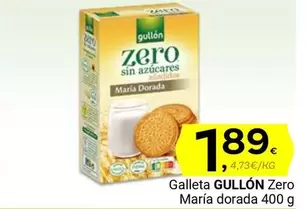 Oferta de Gullón - Galleta Zero Maria Dorada por 1,89€ en Supermercados Dani