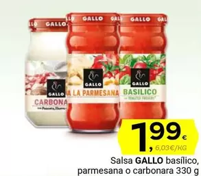 Oferta de Gallo - Salsa por 1,99€ en Supermercados Dani