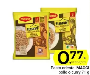 Oferta de Maggi - Pasta Oriental Pollo O Curry por 0,77€ en Supermercados Dani