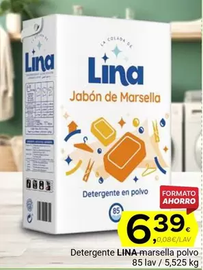 Oferta de Lina - Detergente Polvo por 6,39€ en Supermercados Dani