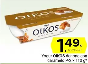 Oferta de OIKOS - Yogur Danone Con Caramelo por 1,49€ en Supermercados Dani