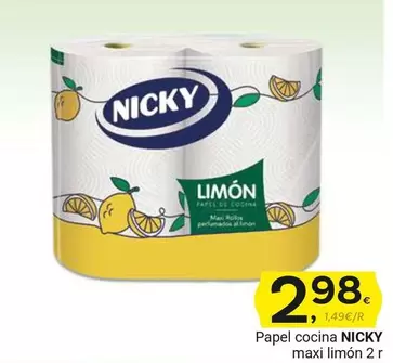 Oferta de Nicky - Papel Cocina Maxi Limon por 2,98€ en Supermercados Dani