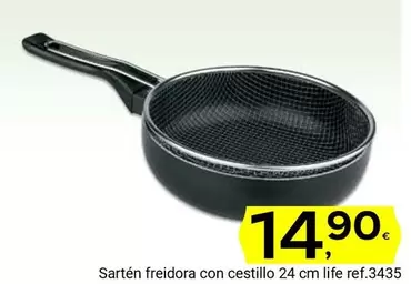 Oferta de Sartén Freidora Con Cestillo 24 Cm Life por 14,9€ en Supermercados Dani