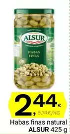 Oferta de Alsur - Habas Finas Natural por 2,44€ en Supermercados Dani