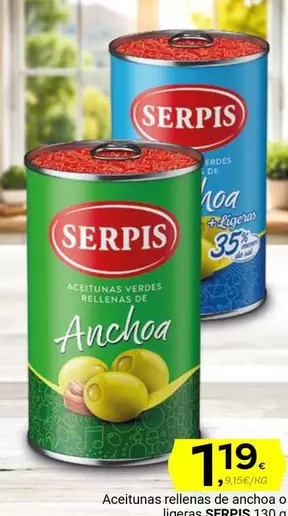 Oferta de Serpis - Aceitunas Rellenas De Anchoa O Intenso por 1,19€ en Supermercados Dani