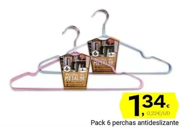 Oferta de Pack 6 Perchas Antideslizante por 1,34€ en Supermercados Dani