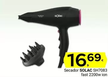 Oferta de Solac - Secador SH7083 por 16,69€ en Supermercados Dani