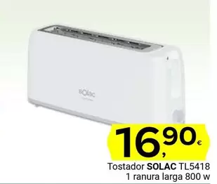 Oferta de Solac - Tostador 1 Ranura Larga por 16,9€ en Supermercados Dani