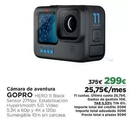 Oferta de GoPro - Cámara De Aventura por 299€ en El Corte Inglés