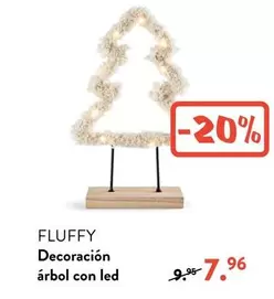 Oferta de Fluffy - Decoración Arbol Con Led por 7,96€ en Casa