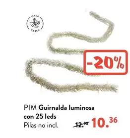 Oferta de PIM - Guirnalda Luminosa Con 25 Leds por 10,36€ en Casa